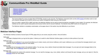 CommuniGate Pro: WebMail Guide