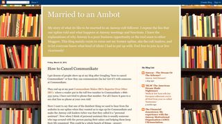 Married to an Ambot: How to Cancel Communikate