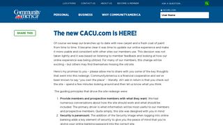The new CACU.com is here! - CommunityAmerica Credit Union