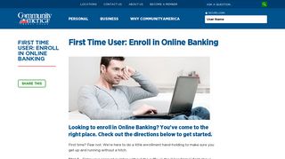 First-Time User - CommunityAmerica Credit Union