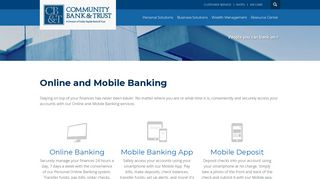 Online and Mobile Banking - Community Bank & Trust