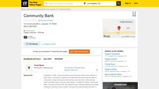 Community Bank 101 Community Blvd, Longview, TX 75605 - YP.com