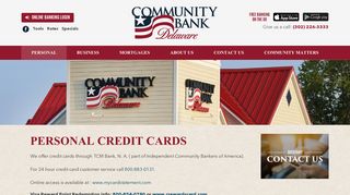 Personal Credit Cards » Community Bank
