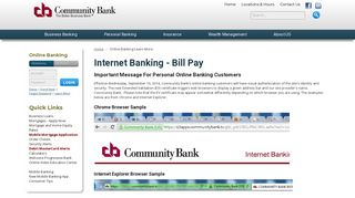 Community Bank | Internet Banking - Bill Pay