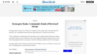 Stonegate Bank, Community Bank of Broward merge | Miami Herald