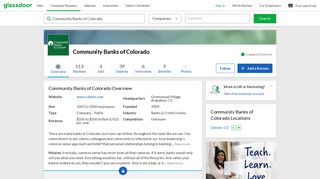 Working at Community Banks of Colorado | Glassdoor