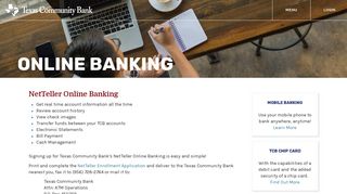 Online Banking › Texas Community Bank