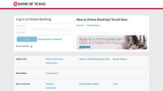 Bank of Texas - Online Banking