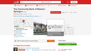 The Community Bank of Western Springs - Contact Agent - Banks ...