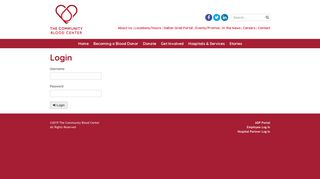 Login | The Community Blood Center