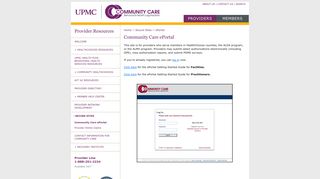 Community Care - Providers - Secure Sites - ePortal