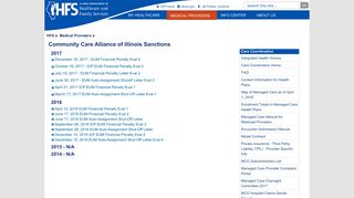 Community Care Alliance of Illinois Sanctions - Illinois.gov