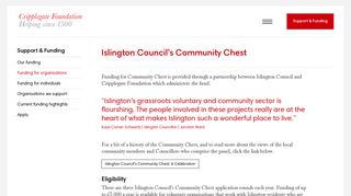 Islington Council's Community Chest | cripplegate.org