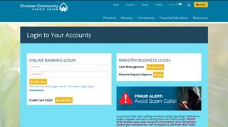 Login to Your Accounts - Christian Community Credit Union