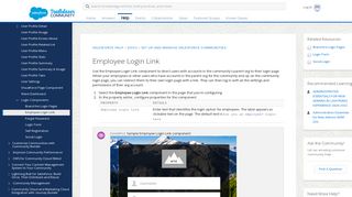 Employee Login Link - Salesforce Help