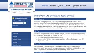 Online & Mobile - Community First Bank