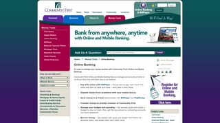 Online Banking - Community First Credit Union: