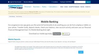 Mobile Banking at Community First Credit Union - Community First
