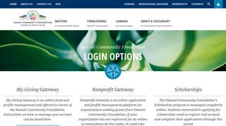 Hawaii Community Foundation User Login Options - Hawaii ...