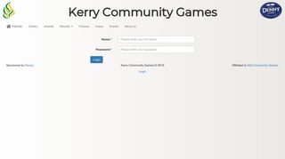 Login - Kerry Community Games