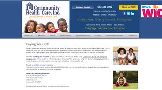 Paying Your Bill - Community Health Care