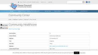 Community Healthcore | - Texas Council of Community Centers