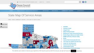 State Map of Service Areas - Texas Council of Community Centers