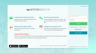 MyChart - Login Page