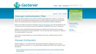 OneLogin Authentication Filter — GeoServer 2.15.x User Manual
