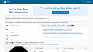 Communityone Bank, National Association: Login, Bill Pay, Customer ...
