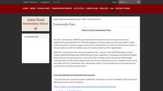 Community Pass - Auten Road Intermediate School