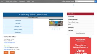 Community South Credit Union - Chipley, FL - Credit Unions Online