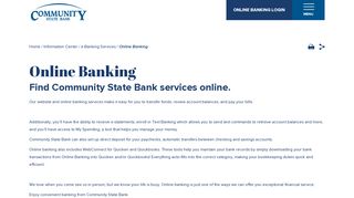 Online Banking | Community State Bank