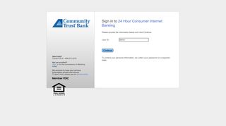 Community Trust Bank - Log in