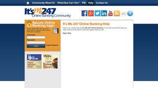 It's Me 247 Online Banking Help | Community West CU