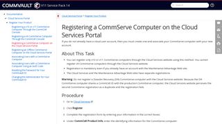 Registering a CommServe Computer on Cloud Services - Commvault ...