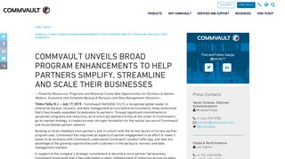 Commvault Unveils Broad Program Enhancements To Help Partners ...
