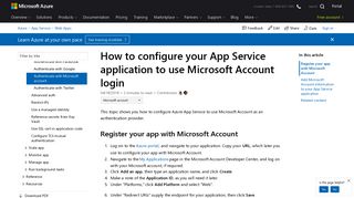 Configure Microsoft Account authentication - Azure App Service ...