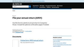 File your annual return (AR01) - GOV.UK