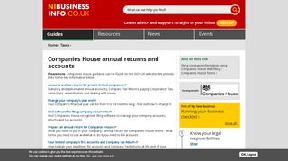 Companies House annual returns and accounts | nibusinessinfo.co.uk