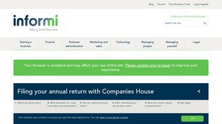 Filing your annual return with Companies House | Informi - Small ...