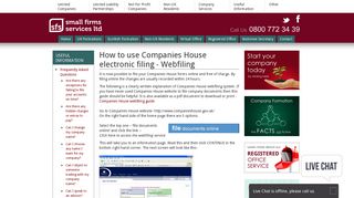 How to use Companies House electronic filing - Webfiling | www.sfsgo ...