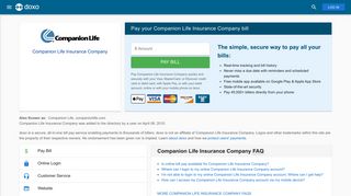 Companion Life Insurance Company (Companion Life): Login, Bill Pay ...
