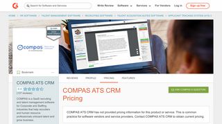 COMPAS ATS CRM Pricing | G2 Crowd