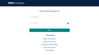 Sign in to Online Banking - BBVA Compass