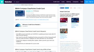 BBVA Compass ClearPoints Credit Card Reviews - WalletHub