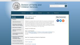 Medicaid | Division of Family and Children Services