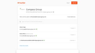 Compass Group - email addresses & email format • Hunter - Hunter.io