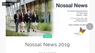 Nossal News 2018 - Issue Fifteen - iNewsletter