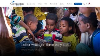 Letter writing in three easy steps | Compassion Canada